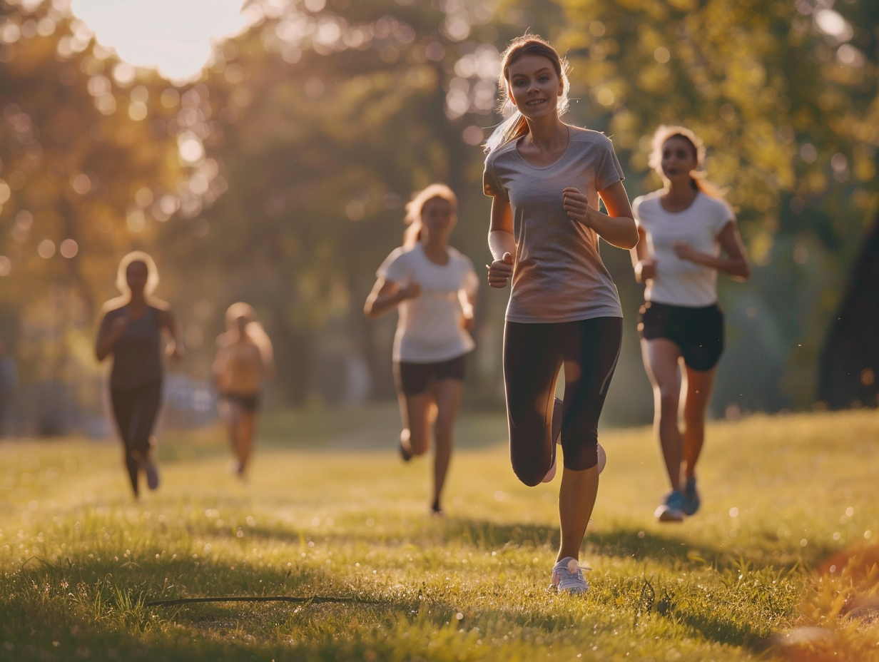 Тренер допомагає людям різного віку на групових заняттях